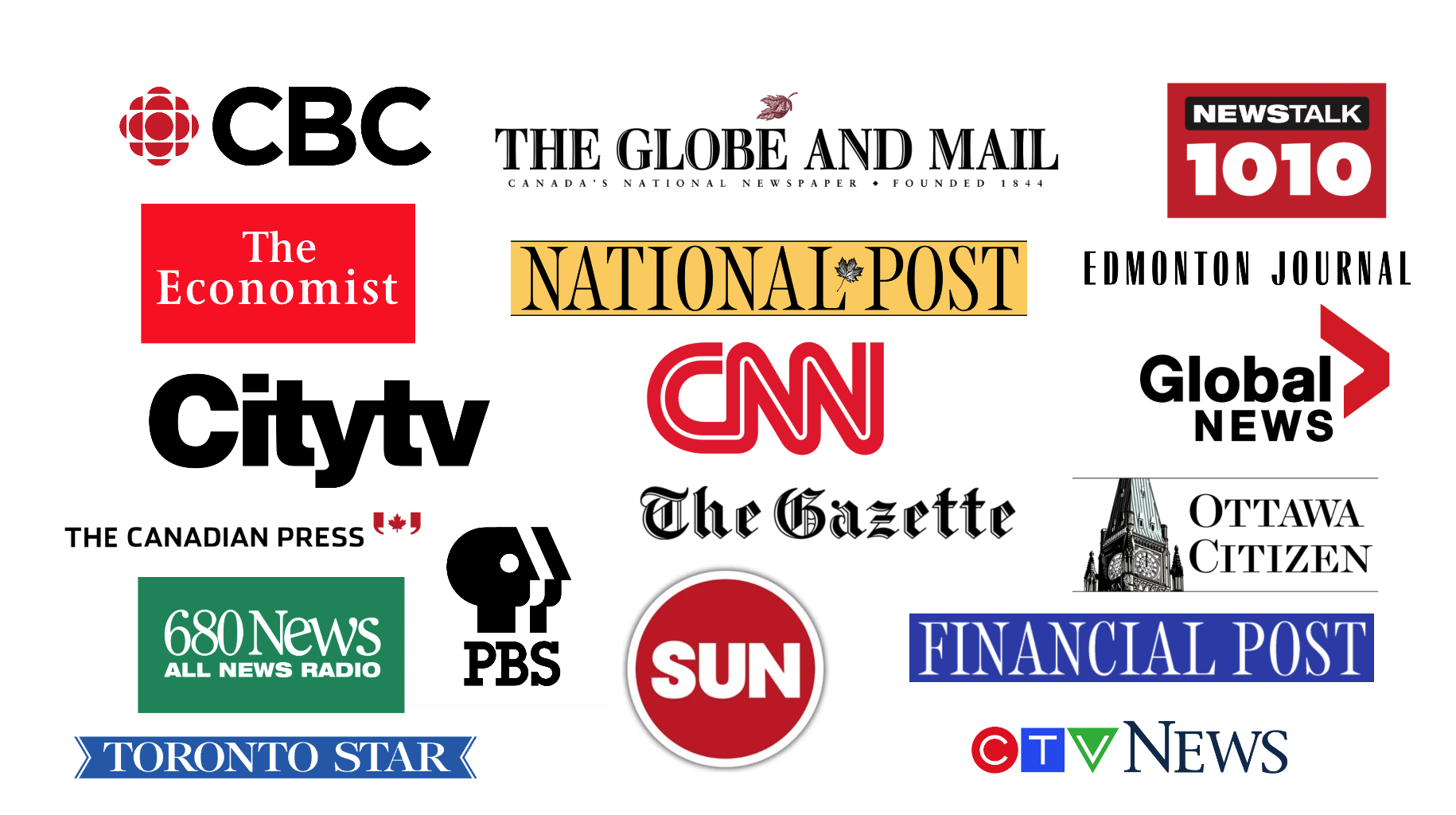 Various media logos